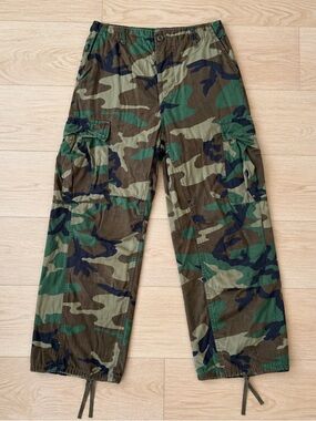 US Army Woodland Camo BDU Pants Medium | Military Cargo Tactical Ripstop